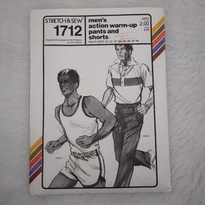 STRETCH & SEW 1712 Men's Action Warm Up Pants & Shorts, Waist Size 30-44